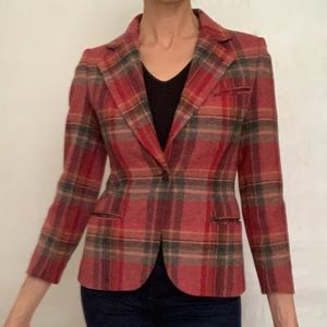 Vintage 70's wool plaid blazer